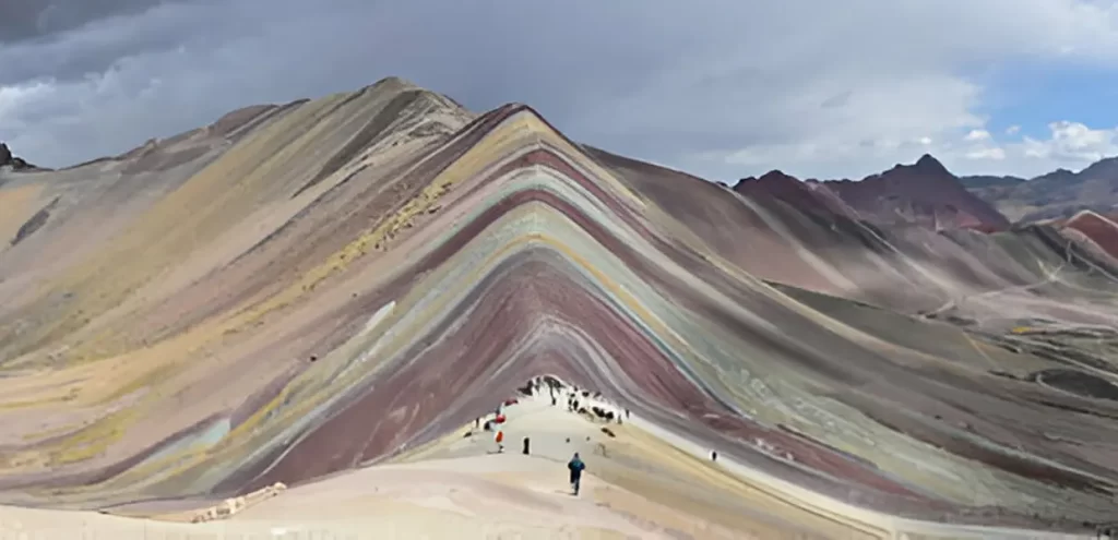 rainbow mountain in march