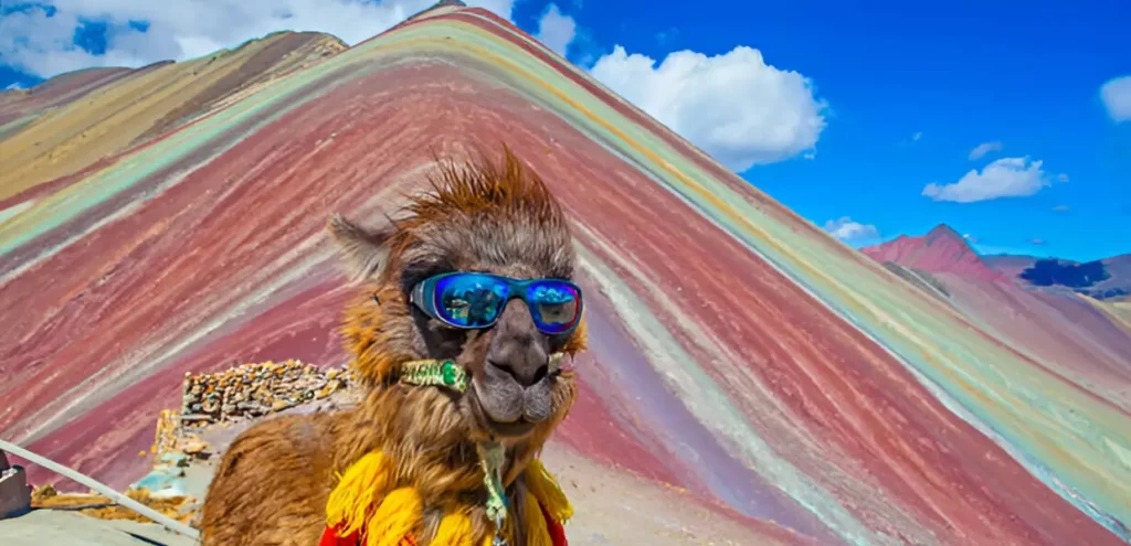 rainbow mountain in october