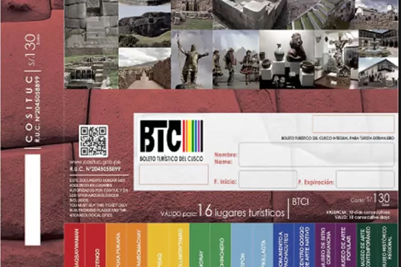 cusco tourist ticket