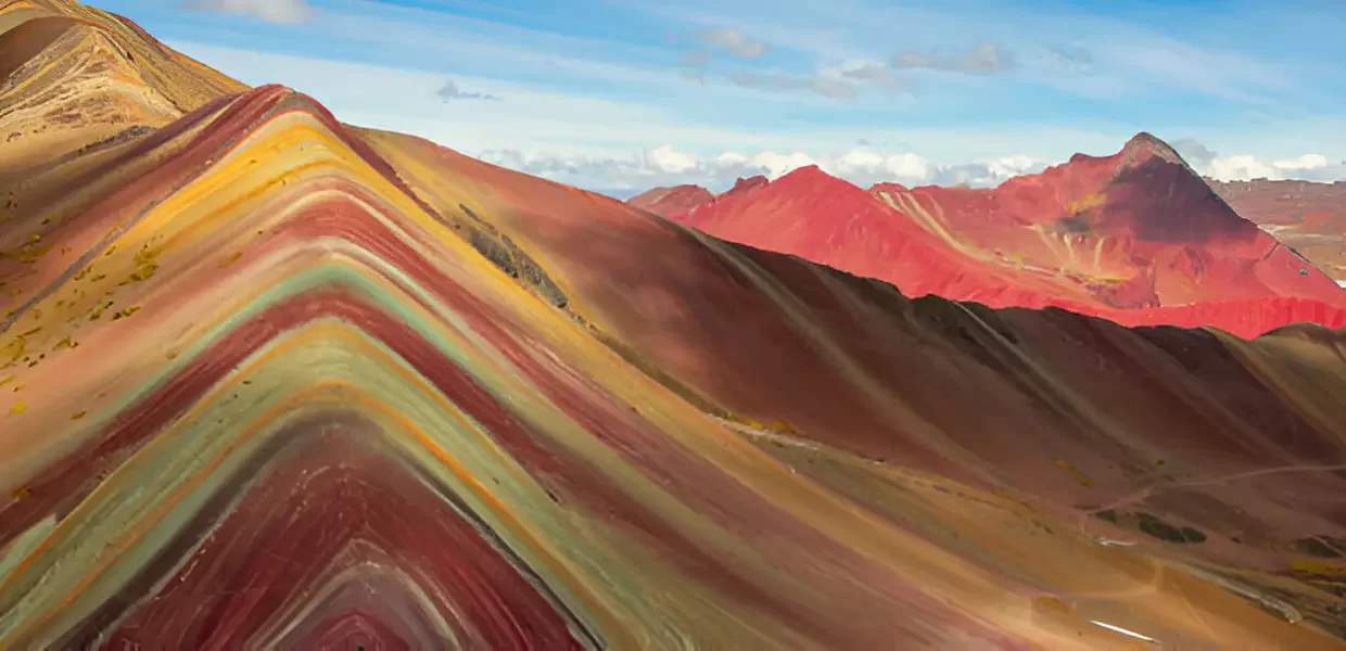 rainbow mountain in august